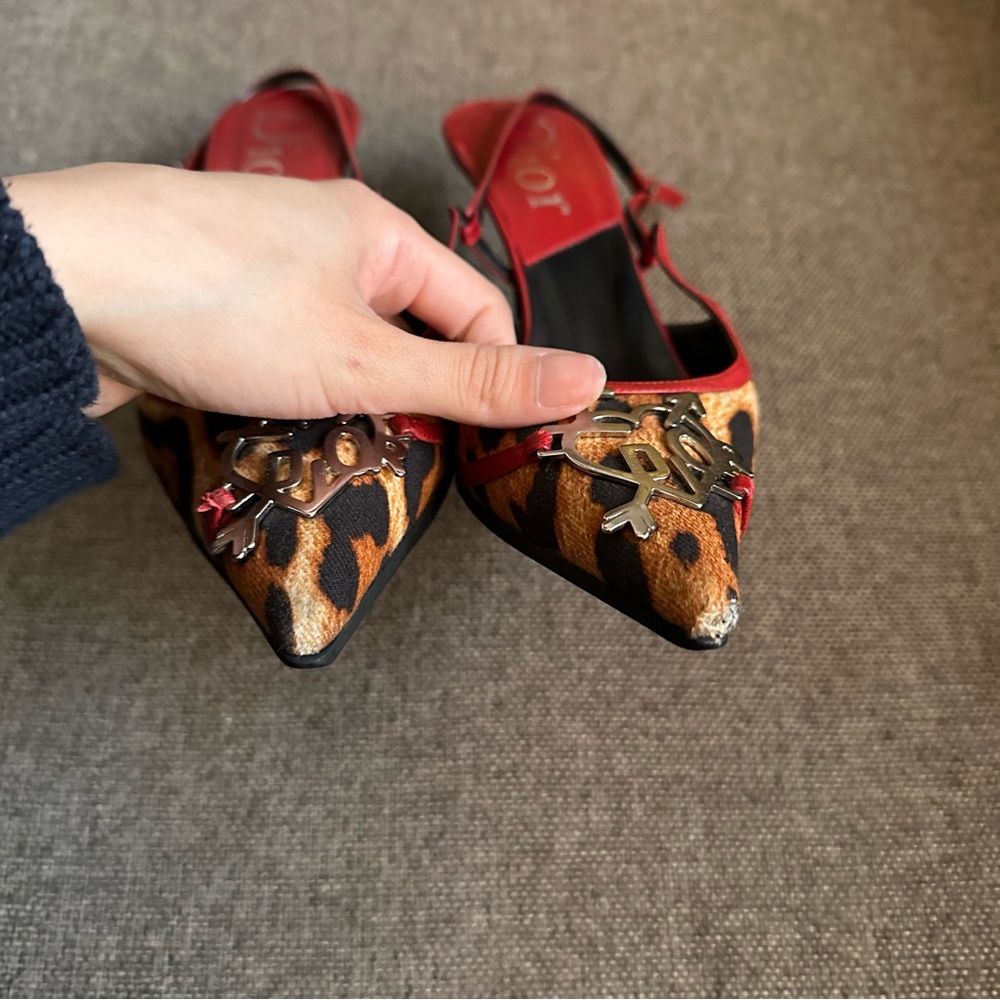 Vintage Dior by John Galliano “I love Dior” slingback heels - Picture 4 of 12
